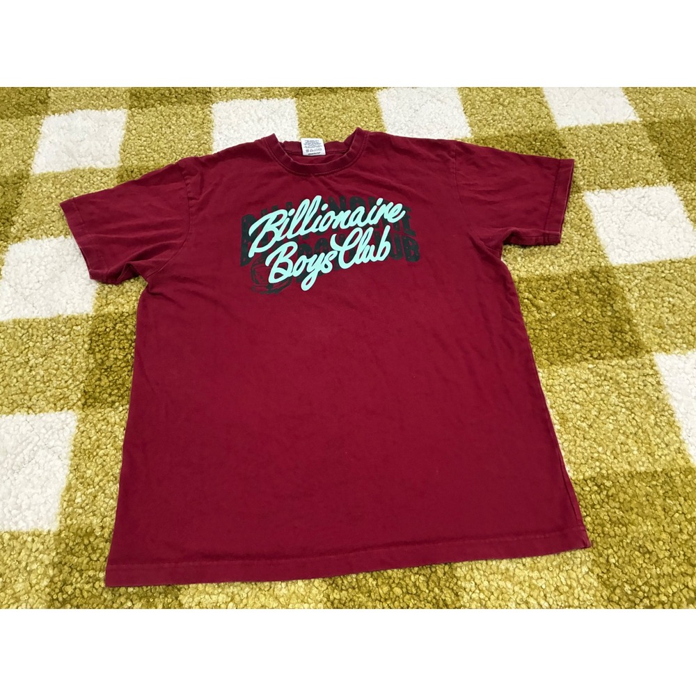 Billionaire Boys Club BBC Graphic T-Shirt Burgundy Red Teal Logo Mens Large